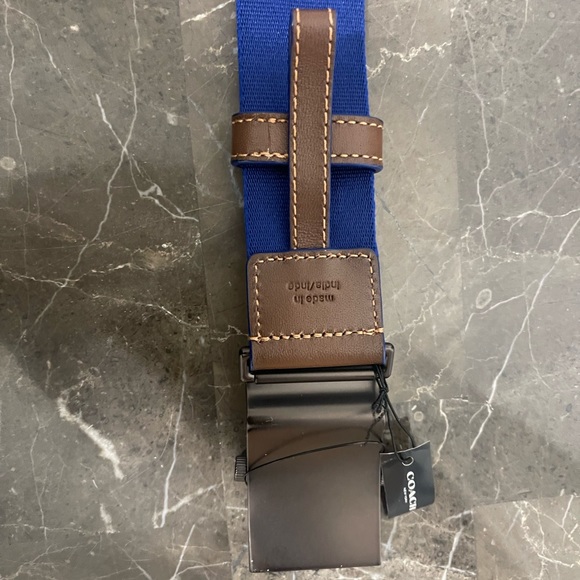 New! Size L Men’s (Authentic) Coach Print, Plaque Buckle Belt, 35Mm - Picture 5 of 8